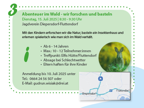 Ferien(s)pass - Abenteuer im Wald - wir forschen und basteln