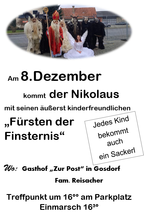 Nikolaus mit seinen "Fürsten der Finsternis"