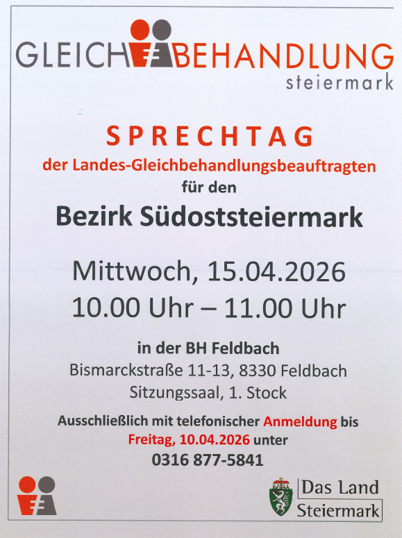 Sprechtag der Landes-Gleichbehandlungsbeauftragten