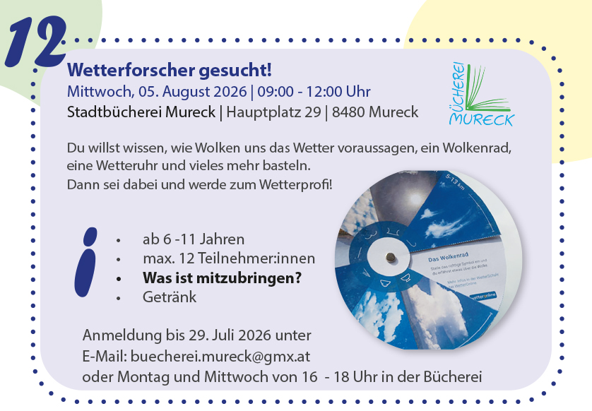 Ferien(s)pass - Wetterforscher gesucht!