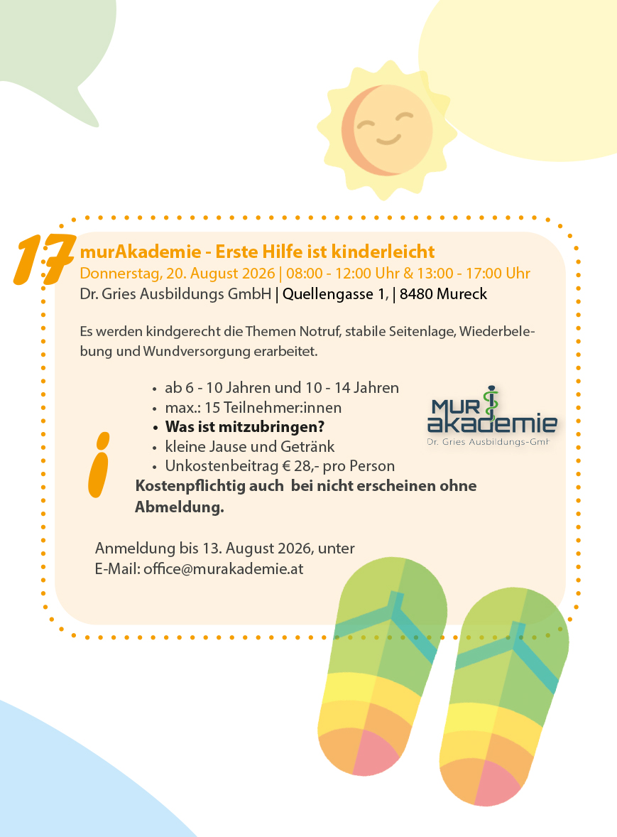 Ferien(s)pass - murAkademie - Erste Hilfe ist kinderleicht