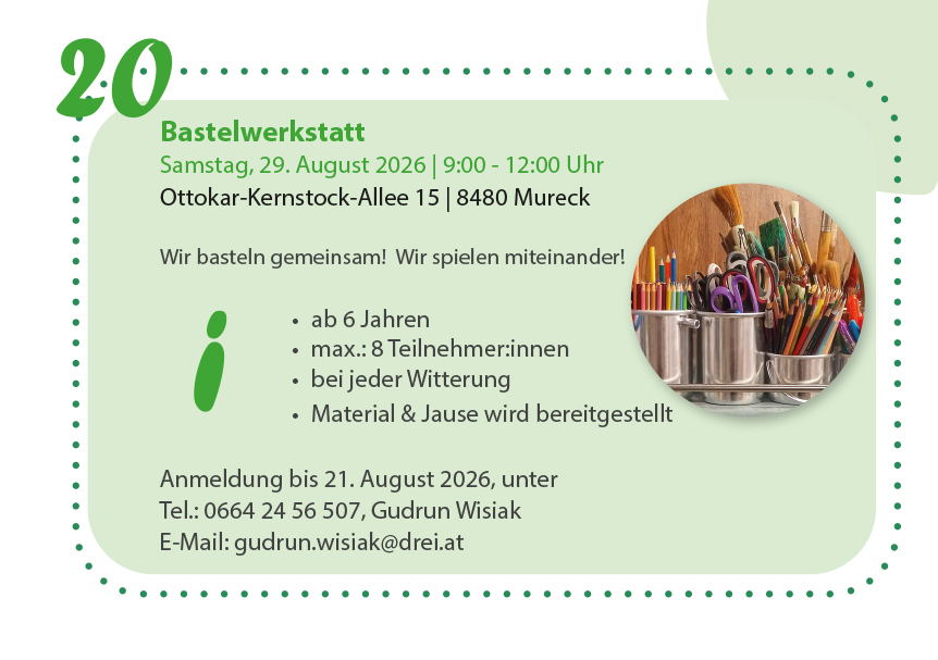 Ferien(s)pass - Bastelwerkstatt