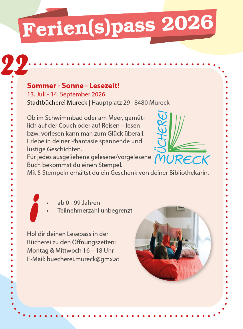 Ferien(s)pass - Sommer - Sonne - Lesezeit!
