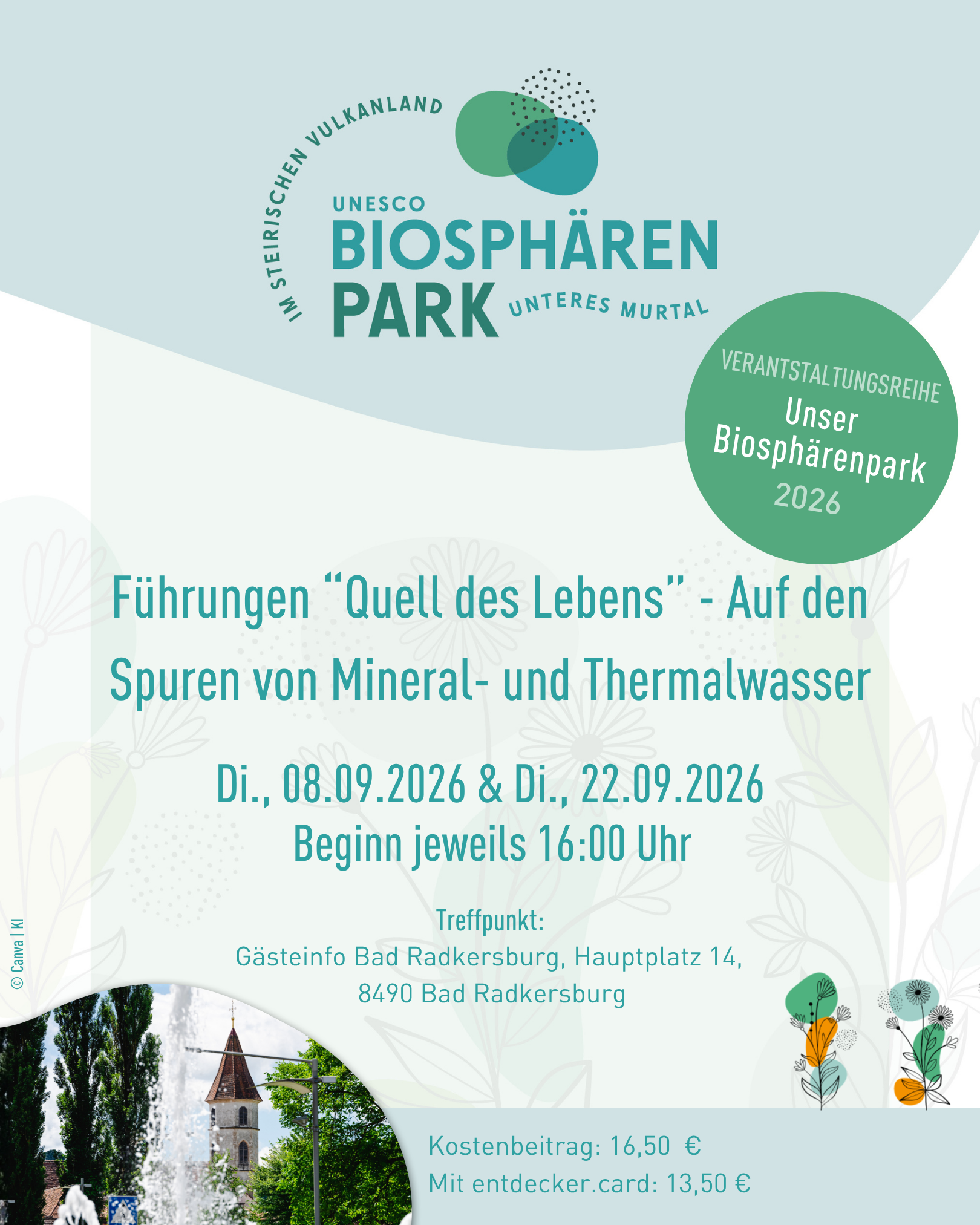 Führungen "Quell des Lebens" - Auf den Spuren von Mineral- und Thermenwasser