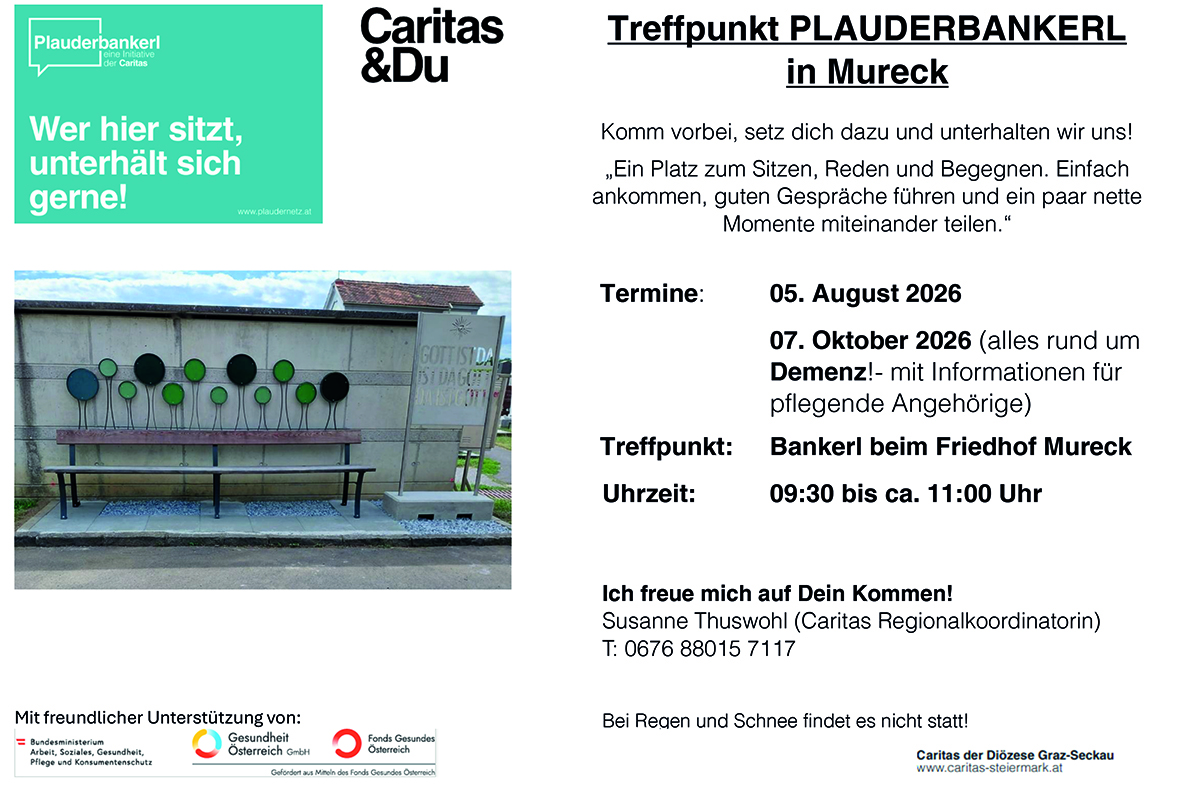 Treffpunkt PLAUDERBANKERL in Mureck